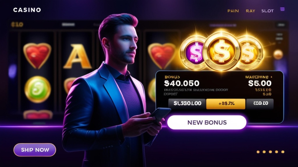 Jogador a verificar progresso do bónus após depósito num ecrã de casino