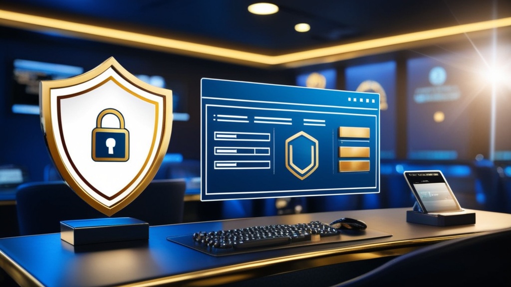 Verificação de segurança em pagamentos de casino com ícone de escudo
